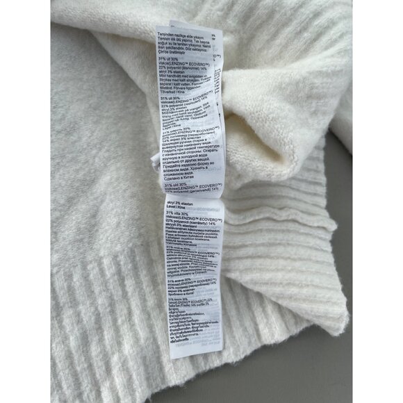 AllSaints Asha Sweater Size Small Soft Fluffy Long Sleeve Pullover Cream Comfort - Picture 11 of 16